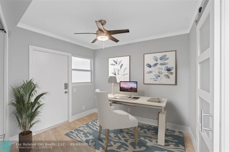 2nd bedroom or office just off the dining area - staged