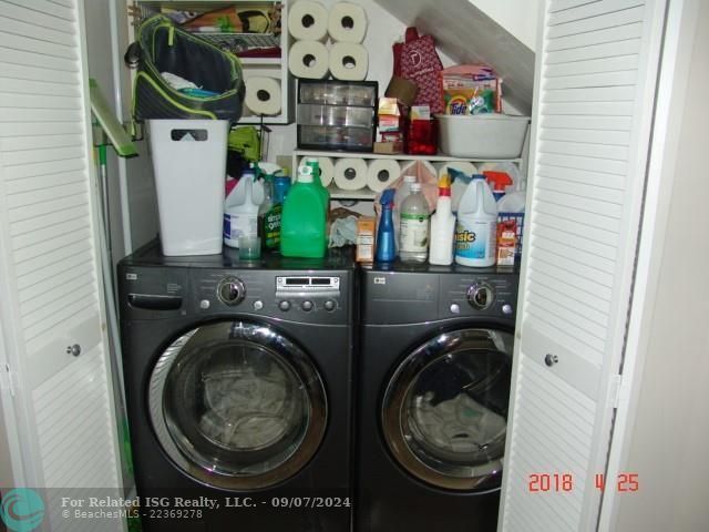 Washer Dryer in kitchen