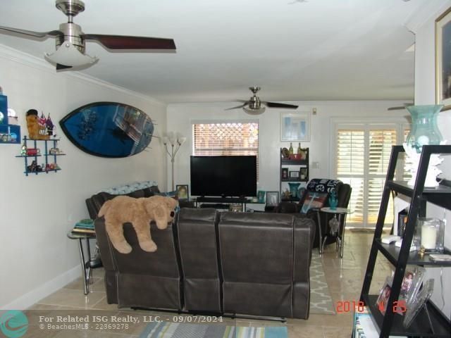 Front room with fireplace