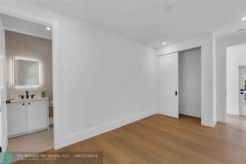 Bedroom 2 virtually staged with ensuite bathroom on the first floor