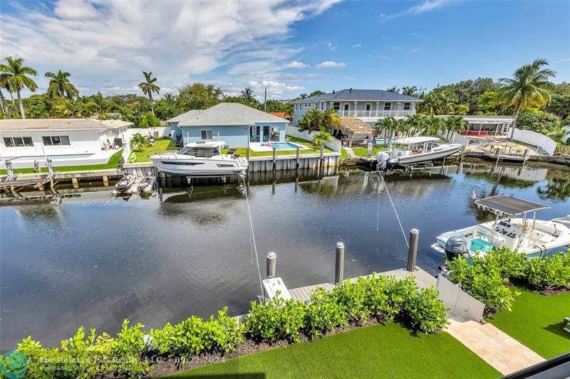 80 ft waterfront Canal view from master bedroom bedroom and boat lift