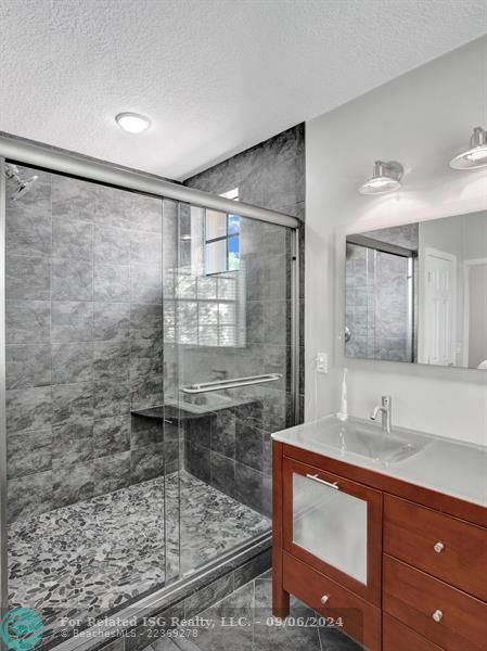 remodeled modern master bathroom