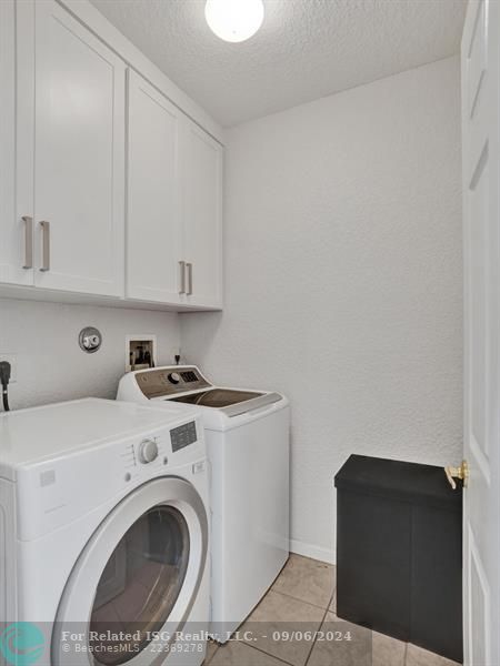 convenient upstairs laundry room