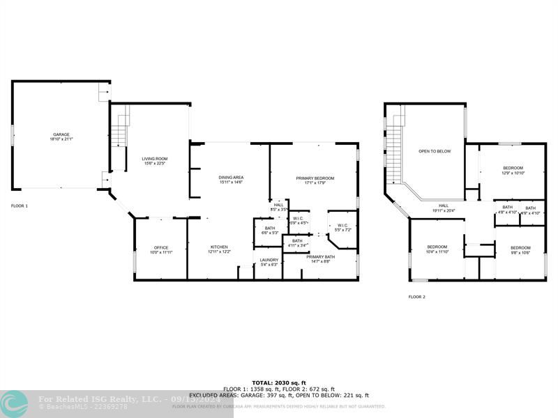 The measurements on this drawing are not accurate, but they provide a good idea of the property’s floor plan.