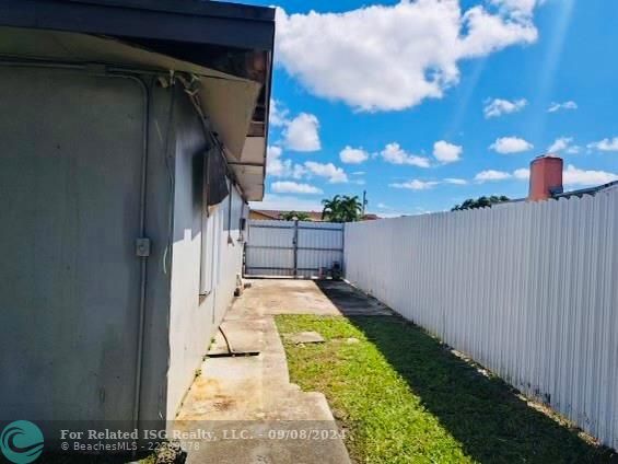 Studio apt. side of structure with fence for privacy