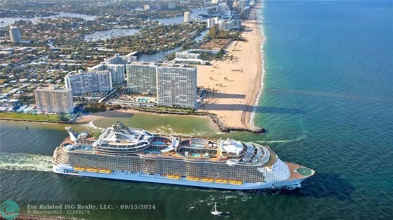 Never Ending Parade of Cruise Ships, Super Yachts, and Navy Vessels