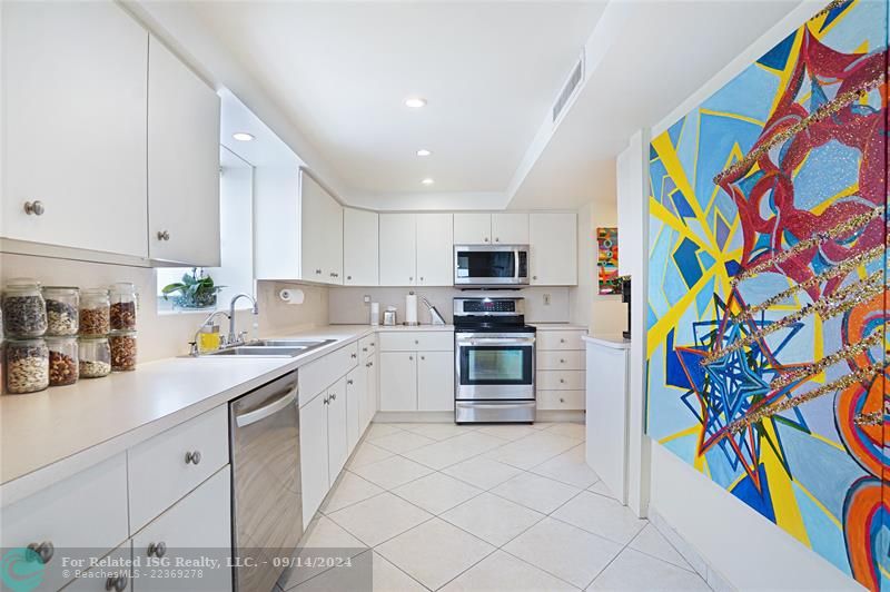 white kitchen with window