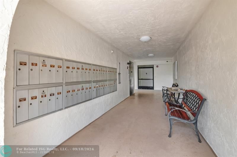 Covered Mail Box Areas Upon Entering Your Building