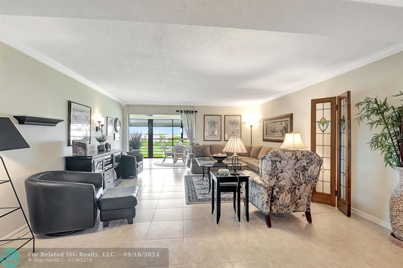 Formal Living Area Open to Patio and Fabulous Golf Course Views!