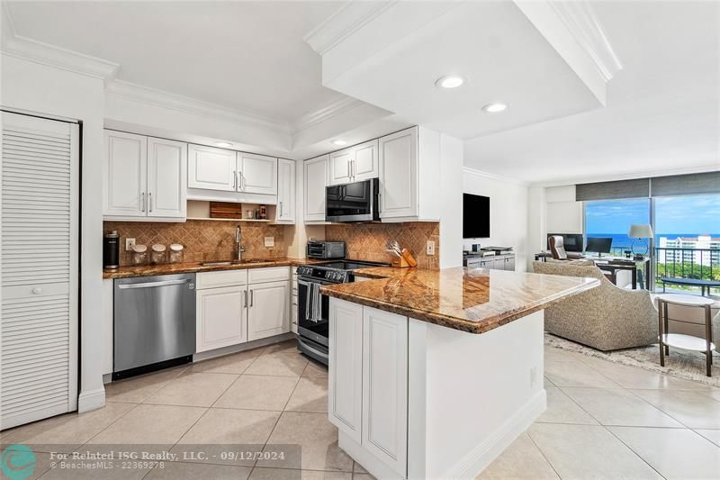 Open Kitchen, Living Room with Ocean View