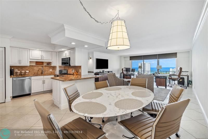 Open Kitchen, Living Room with Ocean View