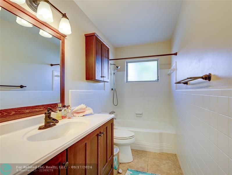 Tub/shower combination.