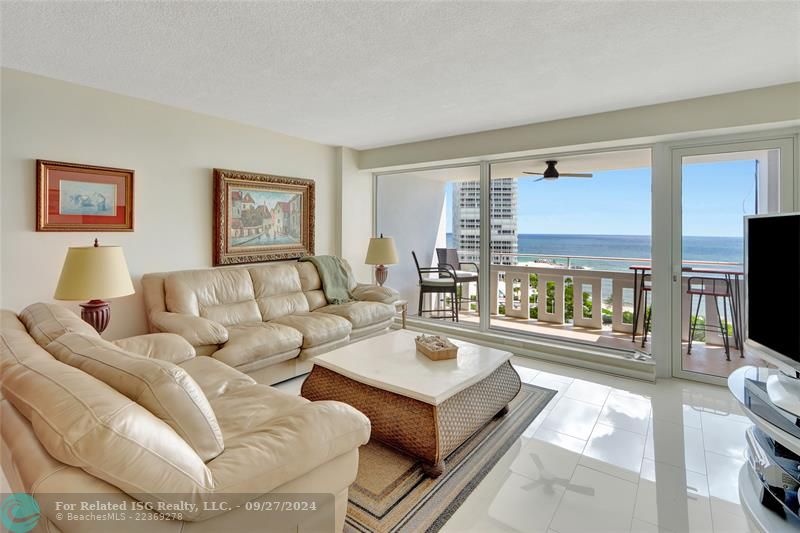 Spacious Living Area w/Direct Ocean & Inlet Views