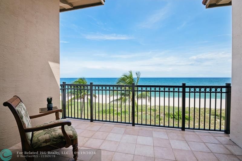 Balcony of penthouse unit with stunning view