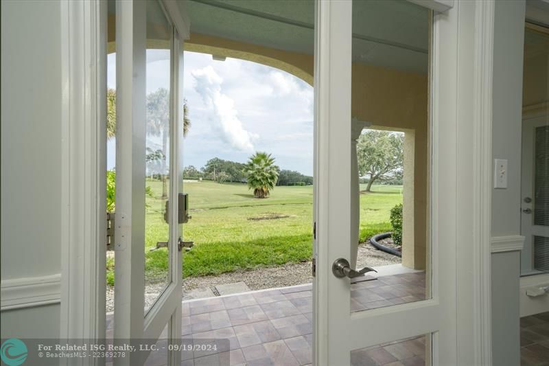 Double Doors to Large Terrace from Living Room