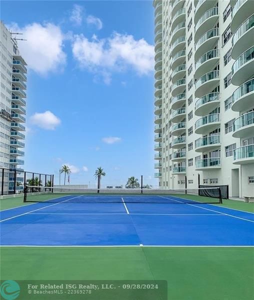 Enjoy the east ocean breezes on our oceanfront tennis court.