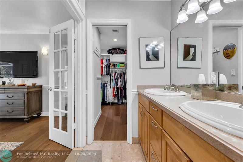 Double sinks are a MUST!  and now Double French Doors are a must as well!