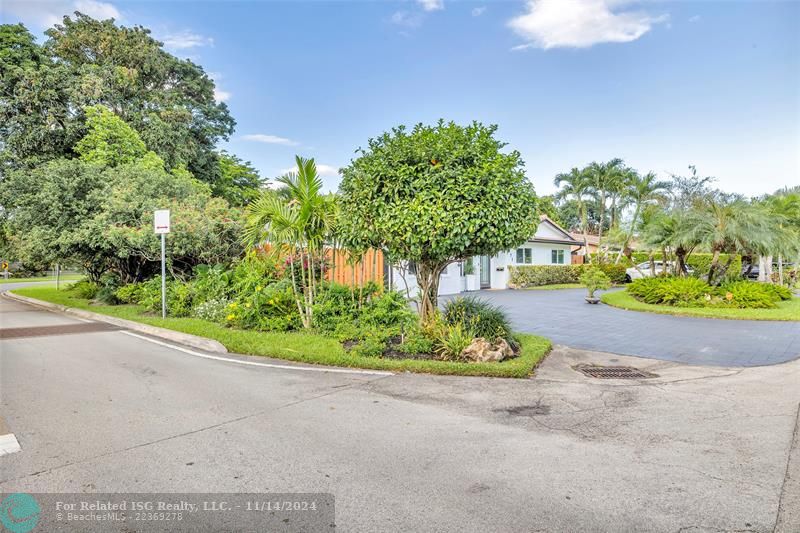 Very private, because this corner lot has a passive park behind it, with no house on it. The landscaping is just beautiful!