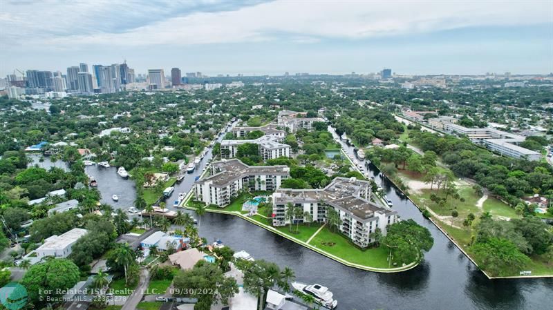 Aerial View River Reach Community looking East toward Downtown FLL Â©MWPA2024