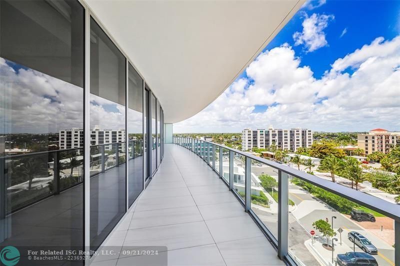 Westerly views of Balcony