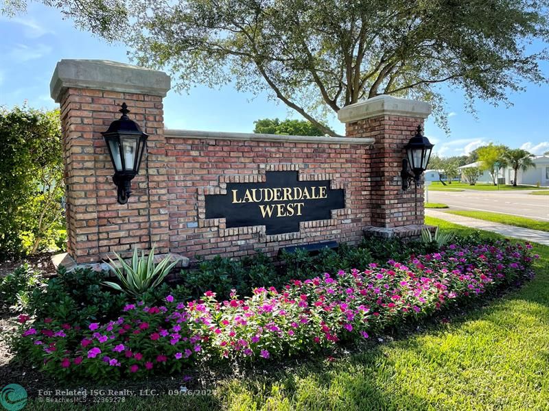 LAUDERDALE WEST ENTRANCE