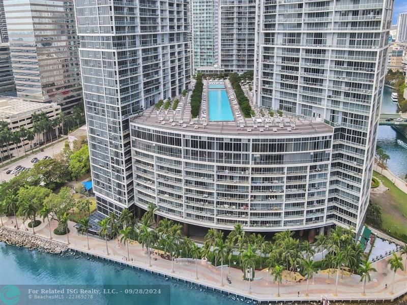 View from pool to bay