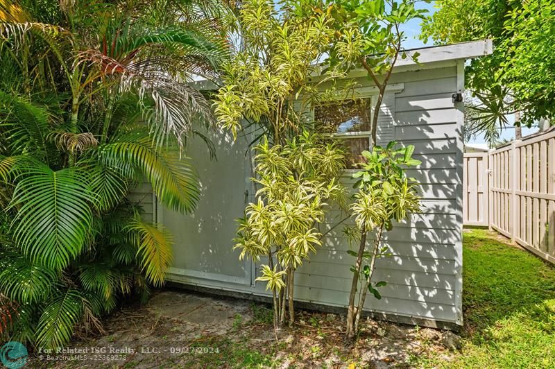 Large storage shed.