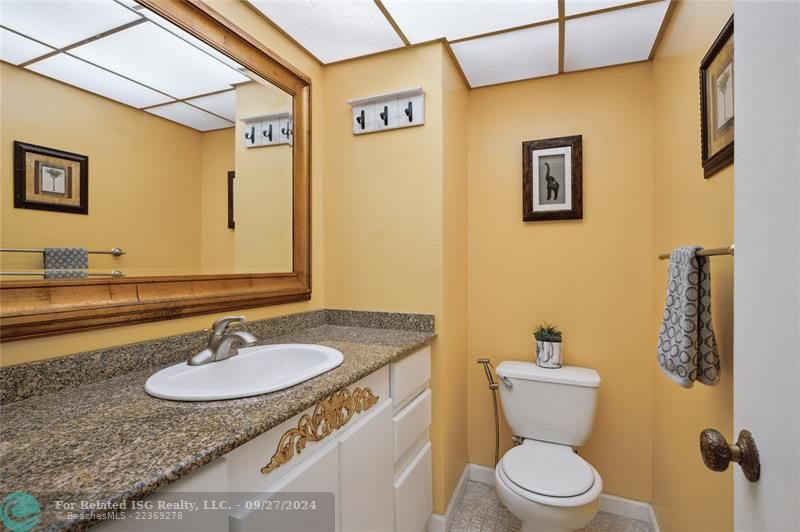 Half bath, great for guests.