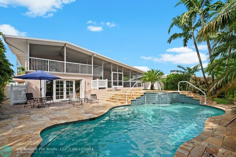 Tropical oasis poolside