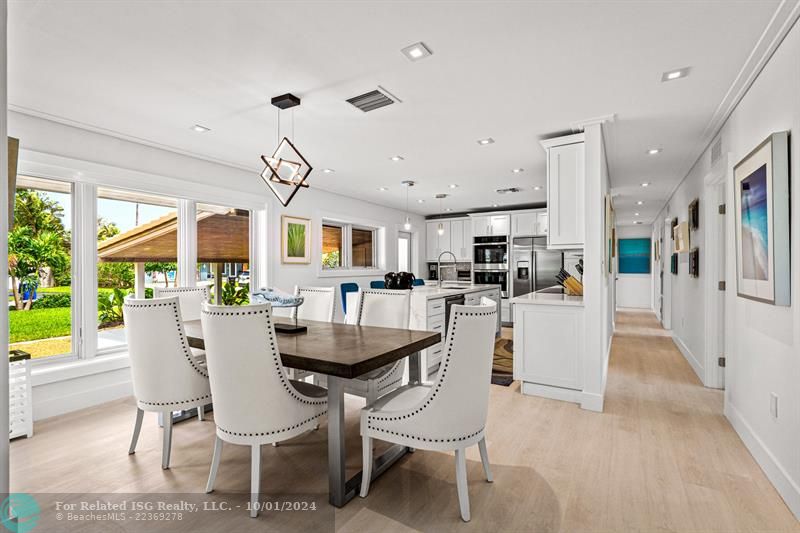 Dining area off the kitchen and living room.