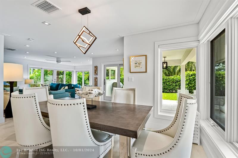 Dining area off the kitchen and living room.