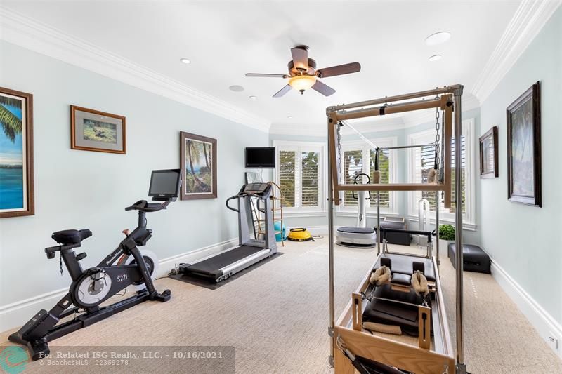 Bedroom Currently Utilized as a Home Gym