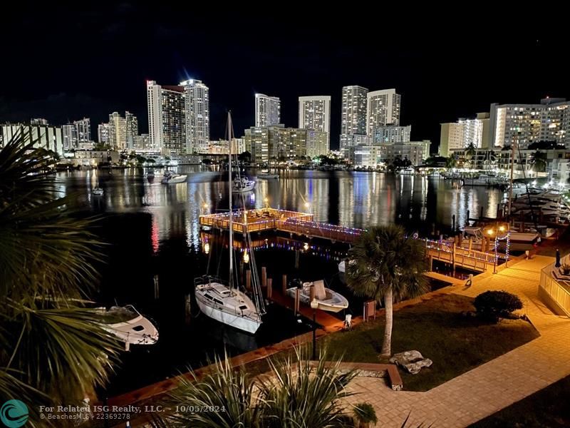 VIEW AT NIGHT FROM BALCONY