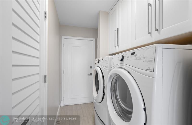 Laundry Room with 2 pantries