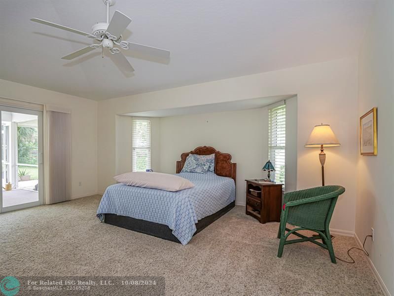 Master suite with his/her closets.