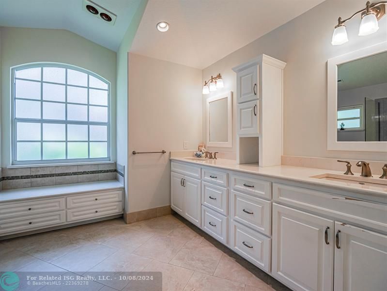 Master bathroom area.