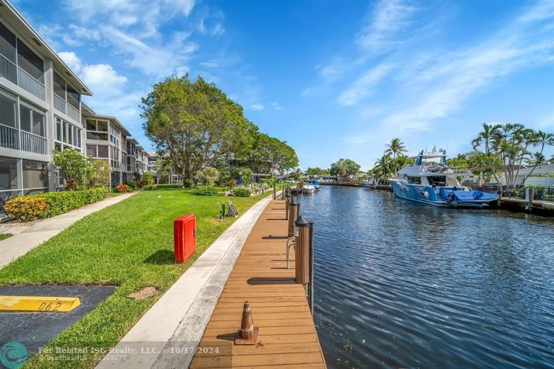 walkway down the dock fully private and safe