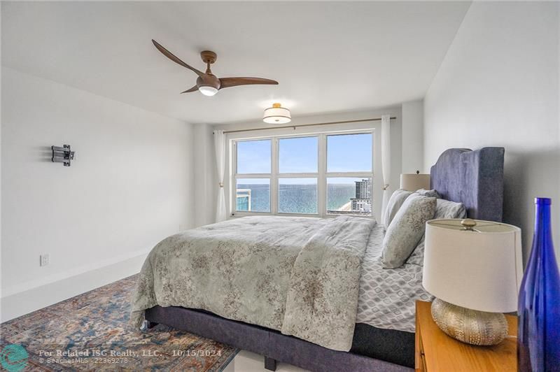 Master bedroom with ocean views