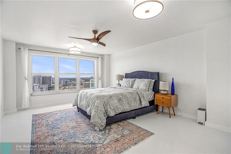 Master bedroom with ocean views