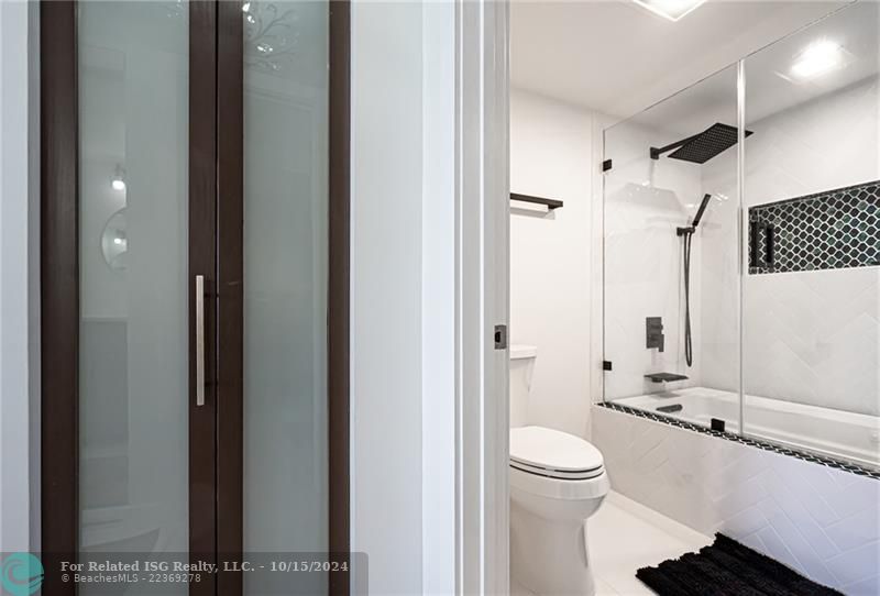 Master bathroom with spa bath tub