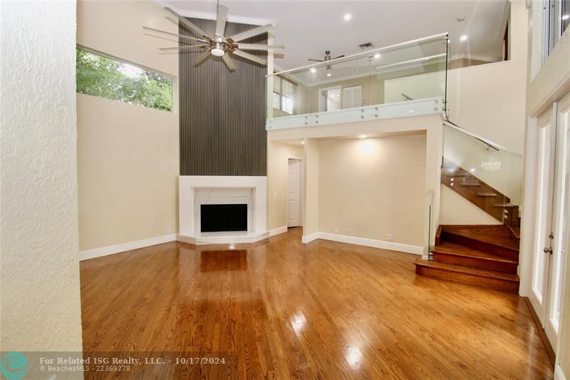 FAMILY ROOM W/WOOD FIREPLACE