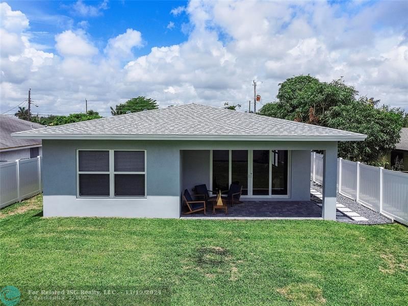 large fenced yard