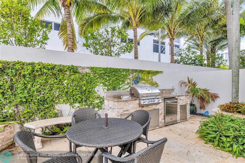 Summer kitchen for pool side dining.