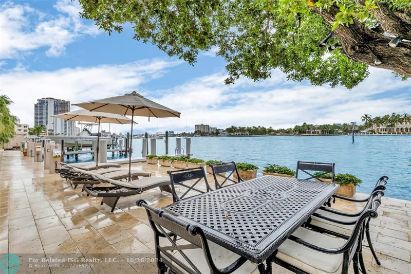 Waterside dining, lounging and boating.