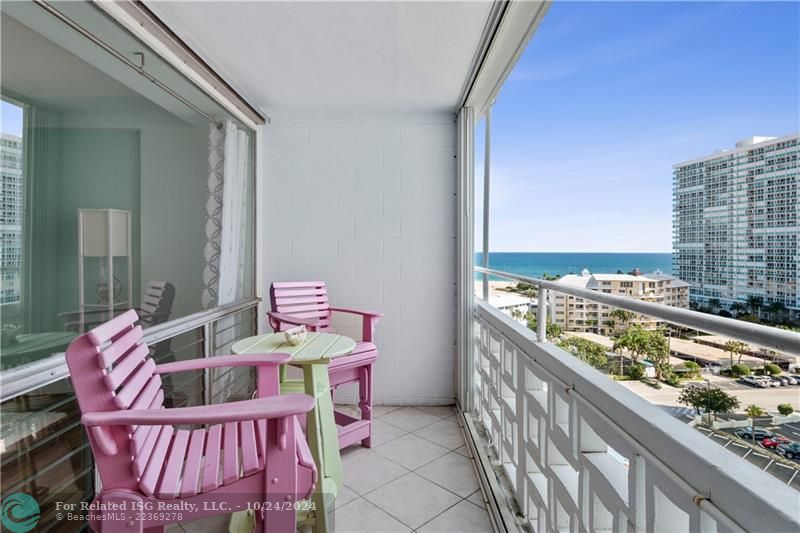 Ocean views from the balcony.