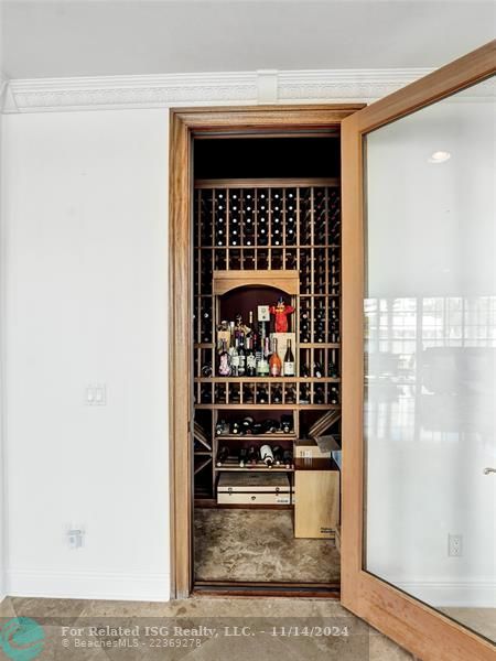 Temperature controlled 500+ bottle wine cooler.