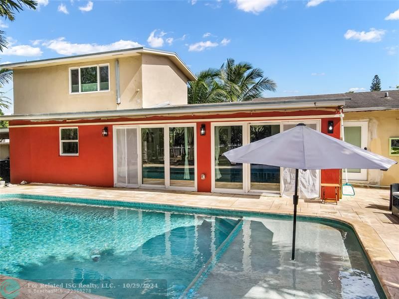 drinks under the pool shade?