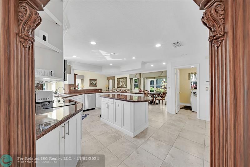 Kitchen and sitting area