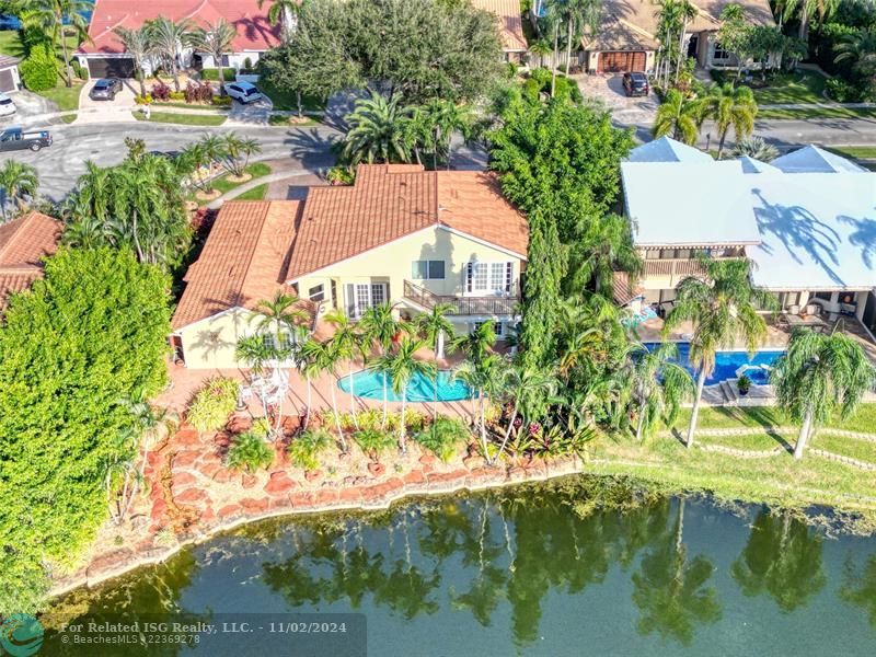 Lake front pool home