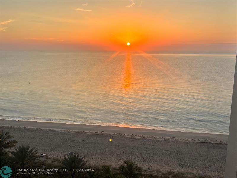 Sunrise from east balcony